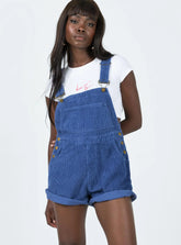 Kacey Short Overalls Navy Cord